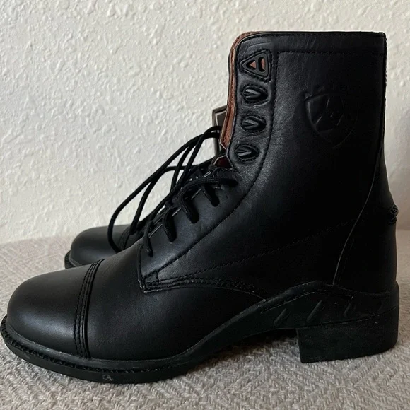 New! Ariat Scout Paddock Black Combat Boots Size 6 - Picture 5 of 7
